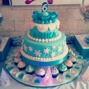 Frozen themed cake